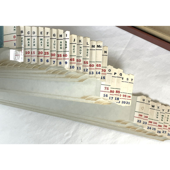 Amfile Sort-All Vtg Index File Sorter No. A31 in Box 1950s Office Supply - Picture 4 of 9